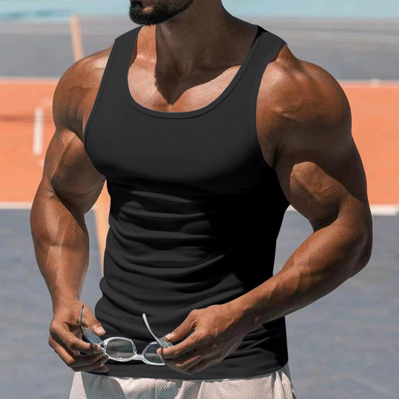 Herren atmungsaktives Sport-Tanktop mit körperbetontem Schnitt und feuchtigkeitsregulierendem Material