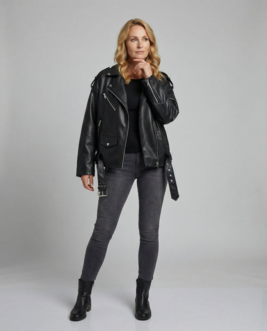 Freizeitkleidung Damen Bikerjacke Vegan