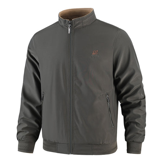 Herren Modische Freizeitjacke mit hohem Stehkragen und praktischen Taschen Shop Nory