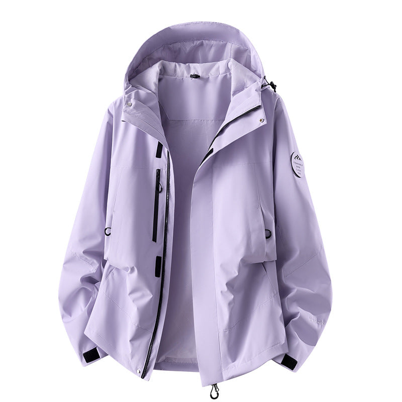Damen technische dreilagige Softshell-Regenjacke mit getapten Nähten und Multifunktions-Taschen Shop Nory