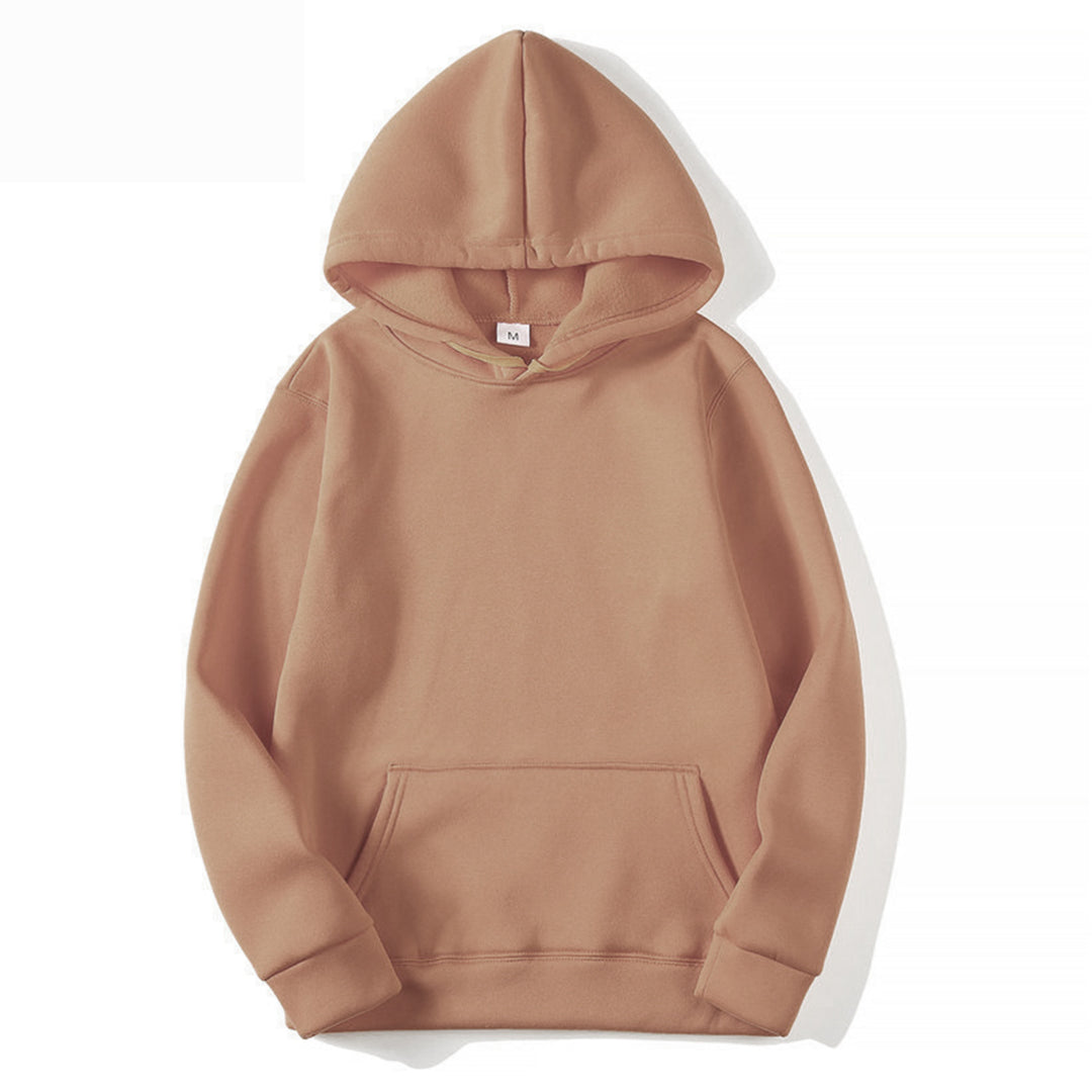 Unisex schlichter Kapuzenpullover mit Kängurutasche, gerippten Bündchen und relaxed Fit Shop Nory