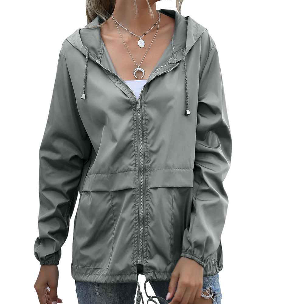Damen Freizeitjacke mit verstellbarem Kordelzug und leichtem Material