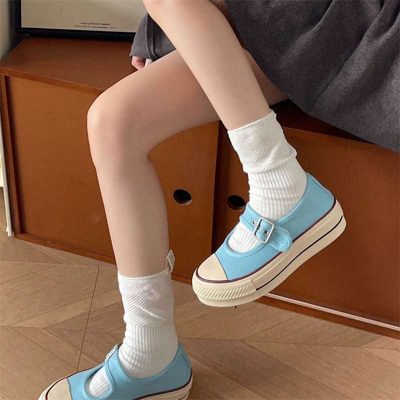 Damen Modische Mary Jane Schuhe mit verstellbarem Riemen und weicher Sohle