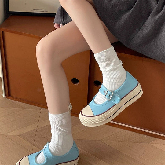 Damen Modische Mary Jane Schuhe mit verstellbarem Riemen und weicher Sohle