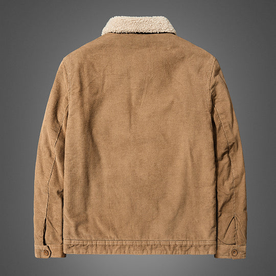 Herren Bequeme Cordjacke mit Teddyfutter Shop Nory