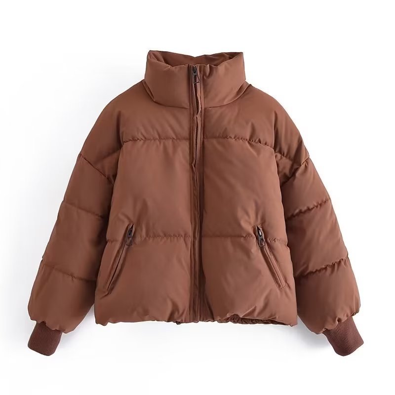 Damen Kurzer Stepp‑Puffer mit hohem Stehkragen und gerippten Bündchen Shop Nory