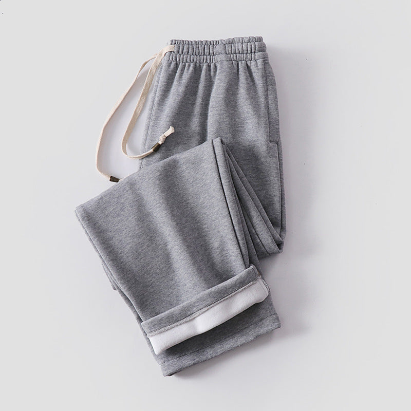 Unisex Gefütterte Fleece-Jogginghose mit elastischem Bund Kordelzug und schmalem Knöchelbündchen Shop Nory