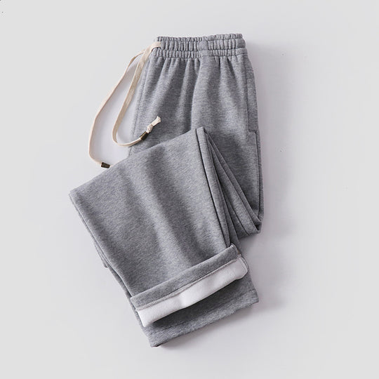 Unisex Gefütterte Fleece-Jogginghose mit elastischem Bund Kordelzug und schmalem Knöchelbündchen Shop Nory