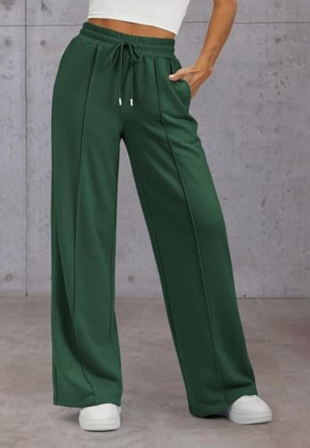 Damen Komfortable Weite Sweatpants mit elastischem Bund und praktischen Taschen