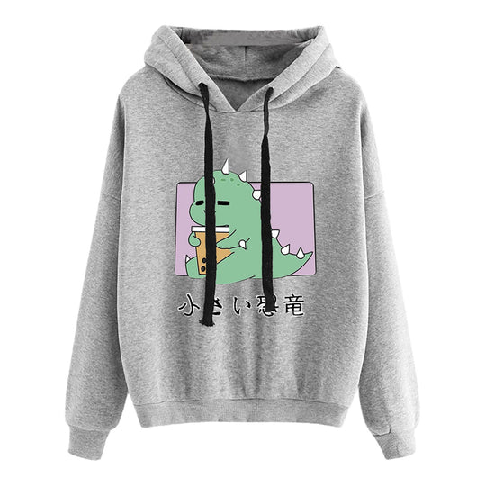Damen nan kurz geschnittener Cropped-Kapuzenpullover mit niedlicher Frosch-Illustration und verstellbarer Kapuze Shop Nory