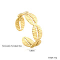 Damen verstellbarer Ring mit kunstvollem Blattdesign Shop Nory