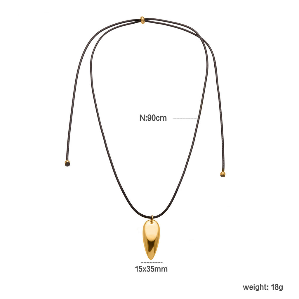 Damen Halskette mit modernem, eleganten Tropfenanhänger Shop Nory