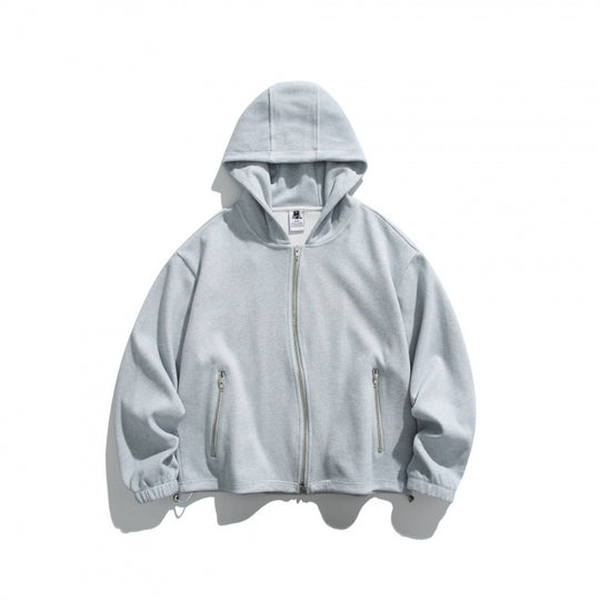 Unisex Oversize-Fleece-Zipjacke mit Kapuze, Zwei-Wege-Reißverschluss und verstellbarem Saum Shop Nory