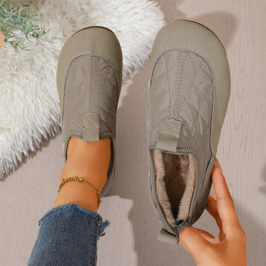 Damen Gepolsterte gesteppte Slip-On Freizeitschuhe mit rutschfester Profilsohle Shop Nory