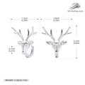 Damen Ohrhänger im kreativen Rehkopf-Design aus hochwertigem 925 Sterling Silber Shop Nory