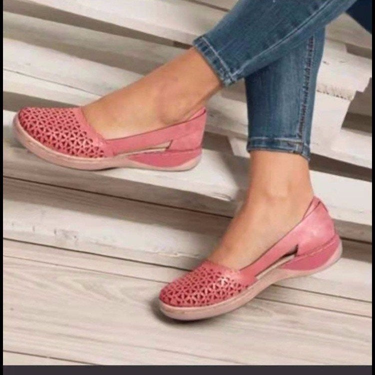 Damen Bequeme und luftige Freizeitschuhe mit durchbrochenem Design Shopnory