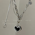 Damen Anhänger-Halskette mit elegantem Herzdesign und funkelnden Details Shop Nory