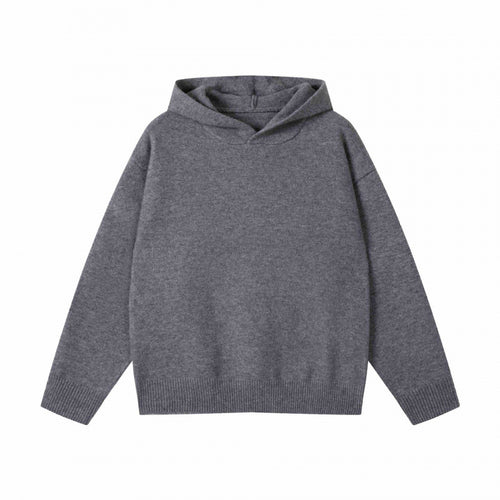 Unisex Oversize-Feinstrick-Kapuzenpullover mit Raglanärmeln und geripptem Saum Shop Nory
