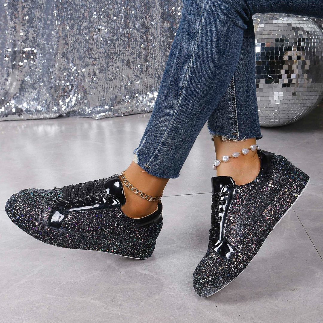 Damen Glitzernde Sneakers mit hohem Komfort und modischem Design