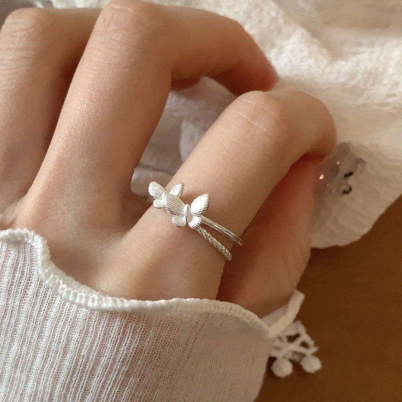 Damenring mit filigranem Schmetterlingsdesign Shop Nory