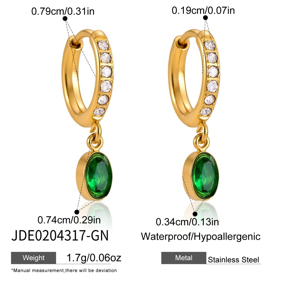 Damen Ohrhänger mit funkelndem Zirkonia und tropfenförmigem Anhänger Shop Nory