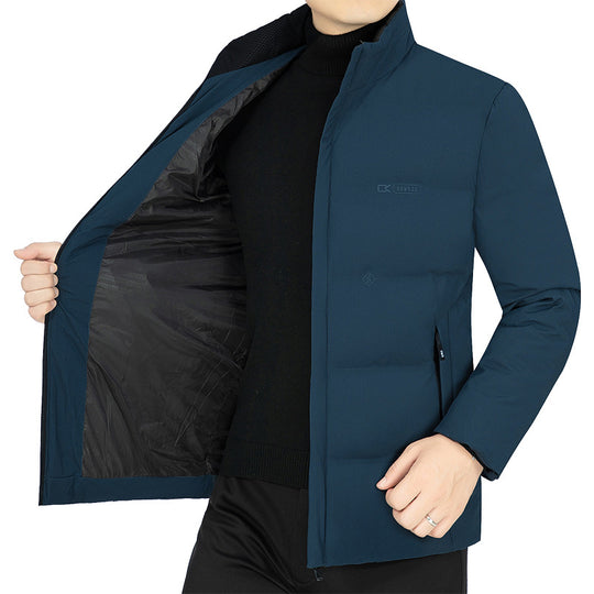Herren Leicht wattierte Stehkragen-Funktionsjacke mit schlanker Silhouette Shop Nory