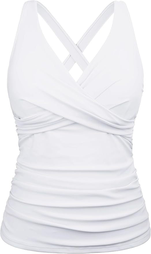 Damen Badeanzug mit Wickelschnitt und figurschmeichelndem Design