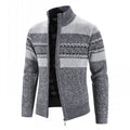 Herren Strickjacke mit hohem Kragen und attraktiven Mustern Shopnory