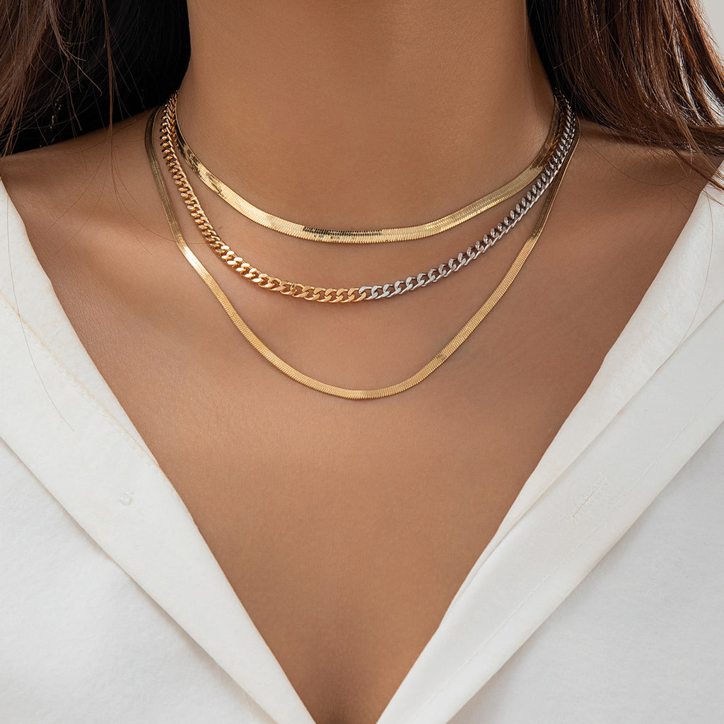 Damen mehrschichtiges Halskettenset Shop Nory