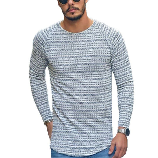 Herren strukturierter Feinstrick-Pullover mit Rundhalsausschnitt Shop Nory