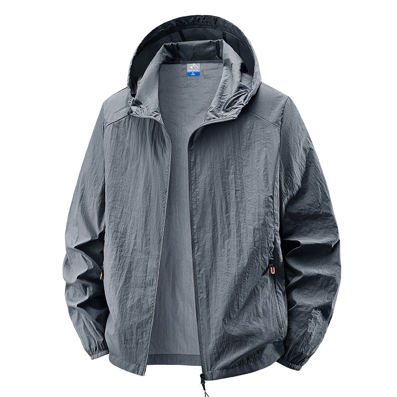 Herren Leichte Outdoorjacke mit verstellbarem Kapuzendesign Shop Nory
