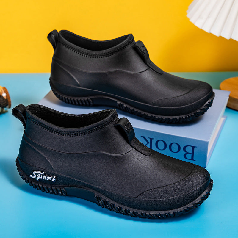 Damen Kurzschaftige wasserdichte Slip‑On Gummistiefelette mit Neoprenkragen und profiliertem Anti‑Rutsch‑Laufsohlen‑Design Shop Nory
