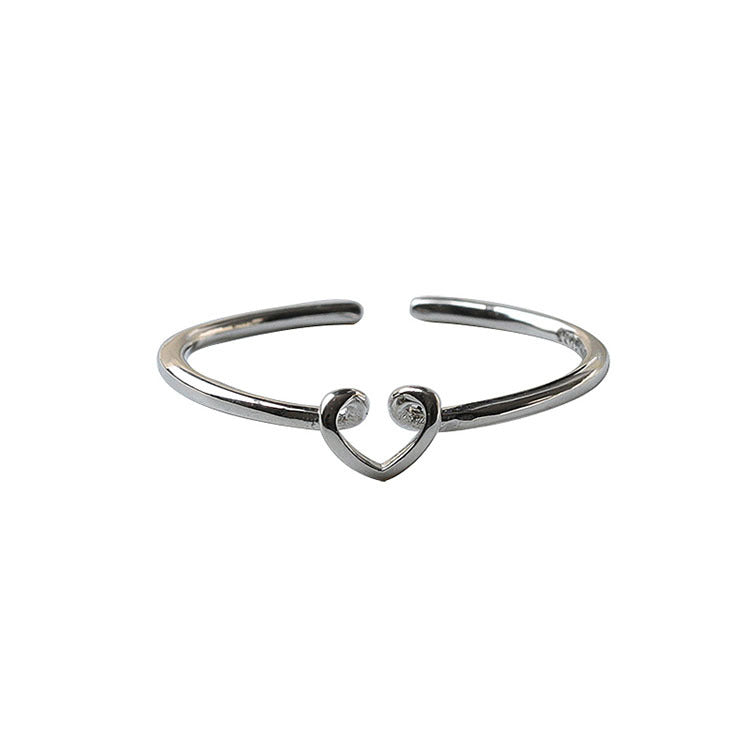 Damen Zierlicher Ring mit modernem Herzdesign Shop Nory