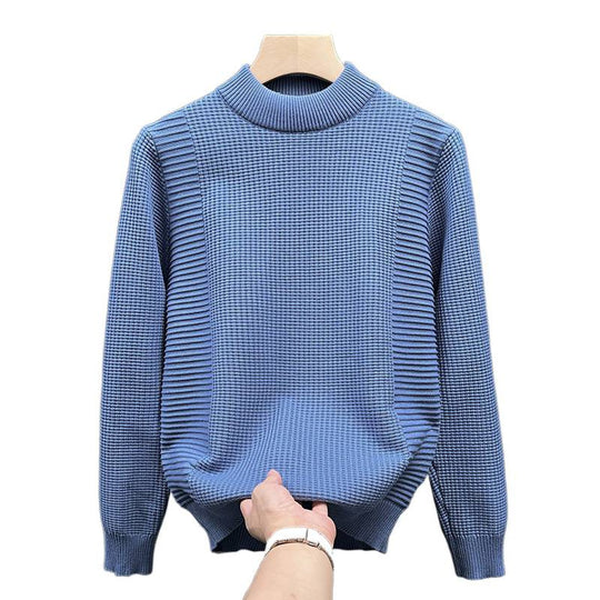 Damen Feinstrickpullover mit strukturierter Waffel- und Rippenstruktur und Stehkragen Shop Nory