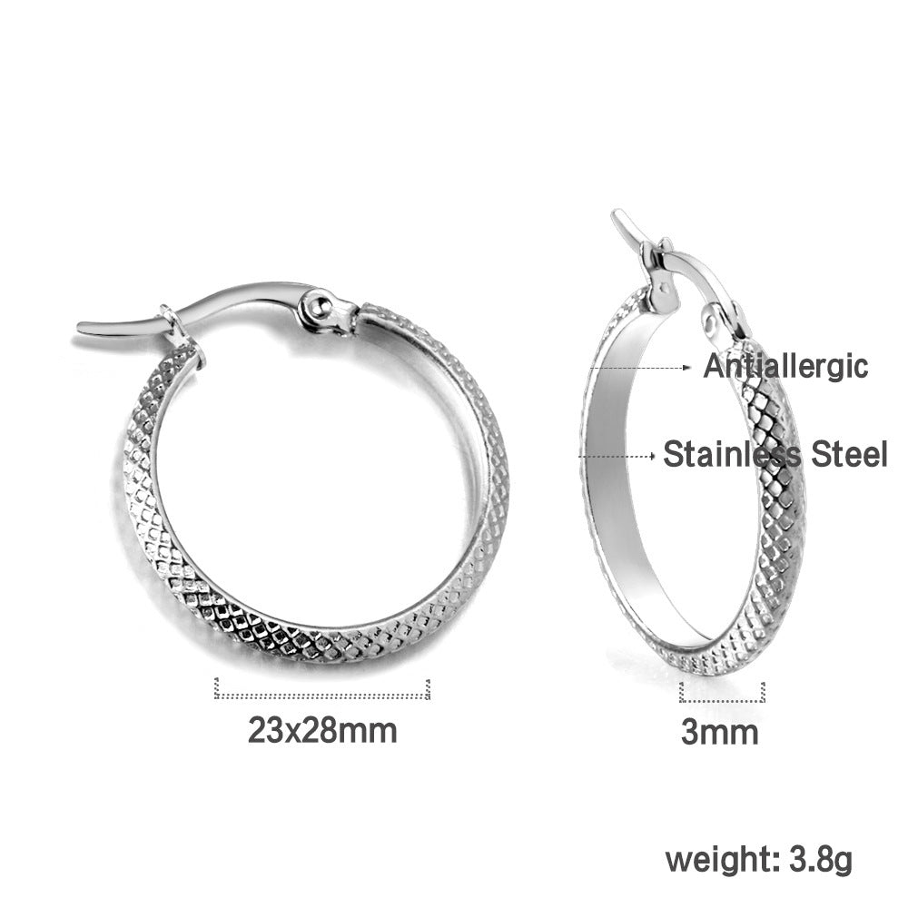 Damen Edelstahl Creolen mit innovativem Bambusdesign Shop Nory