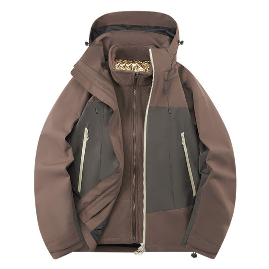 Herren zweilagige Softshell‑Outdoorjacke mit herausnehmbarem Fleece‑Innenlayer, wind‑ und wasserabweisend Shop Nory