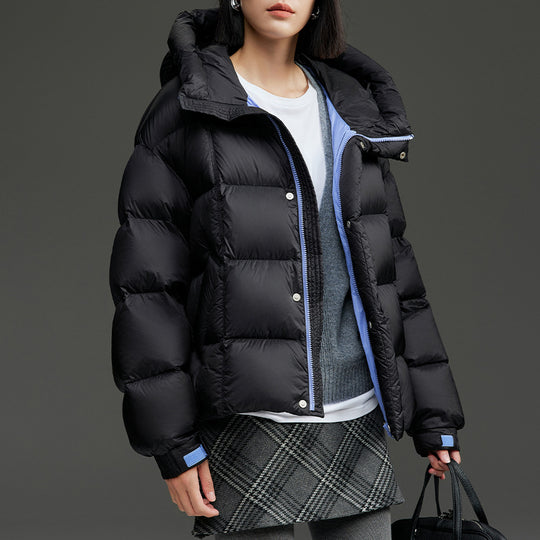 Damen Kurze Stepp-Daunenjacke mit Kapuze Shop Nory