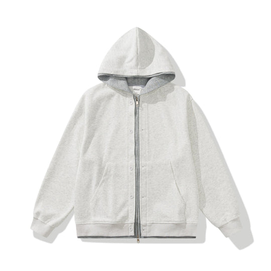 Unisex Boxy-Kapuzenzipjacke aus French-Terry Shop Nory