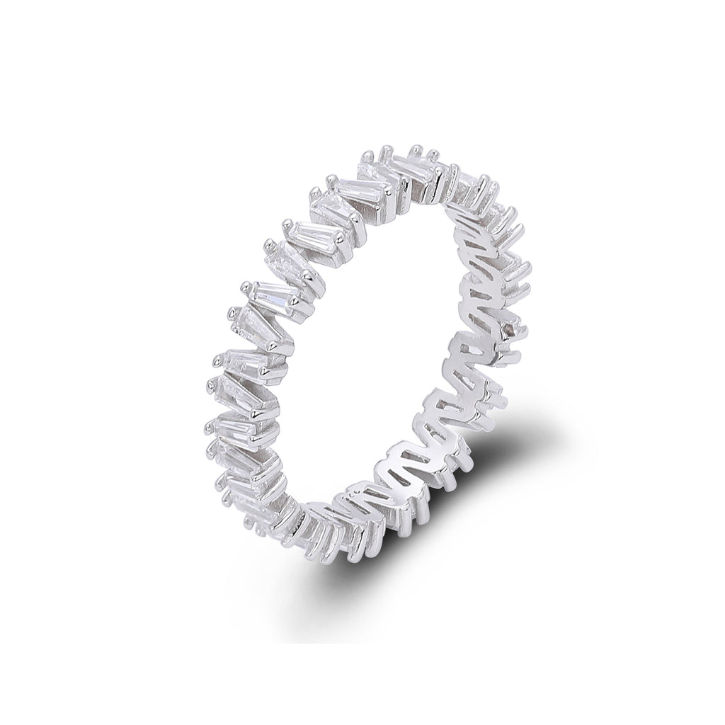 Damen Ring mit funkelndem Zirkonbesatz und hochwertigem 925 Sterling Silber Shop Nory