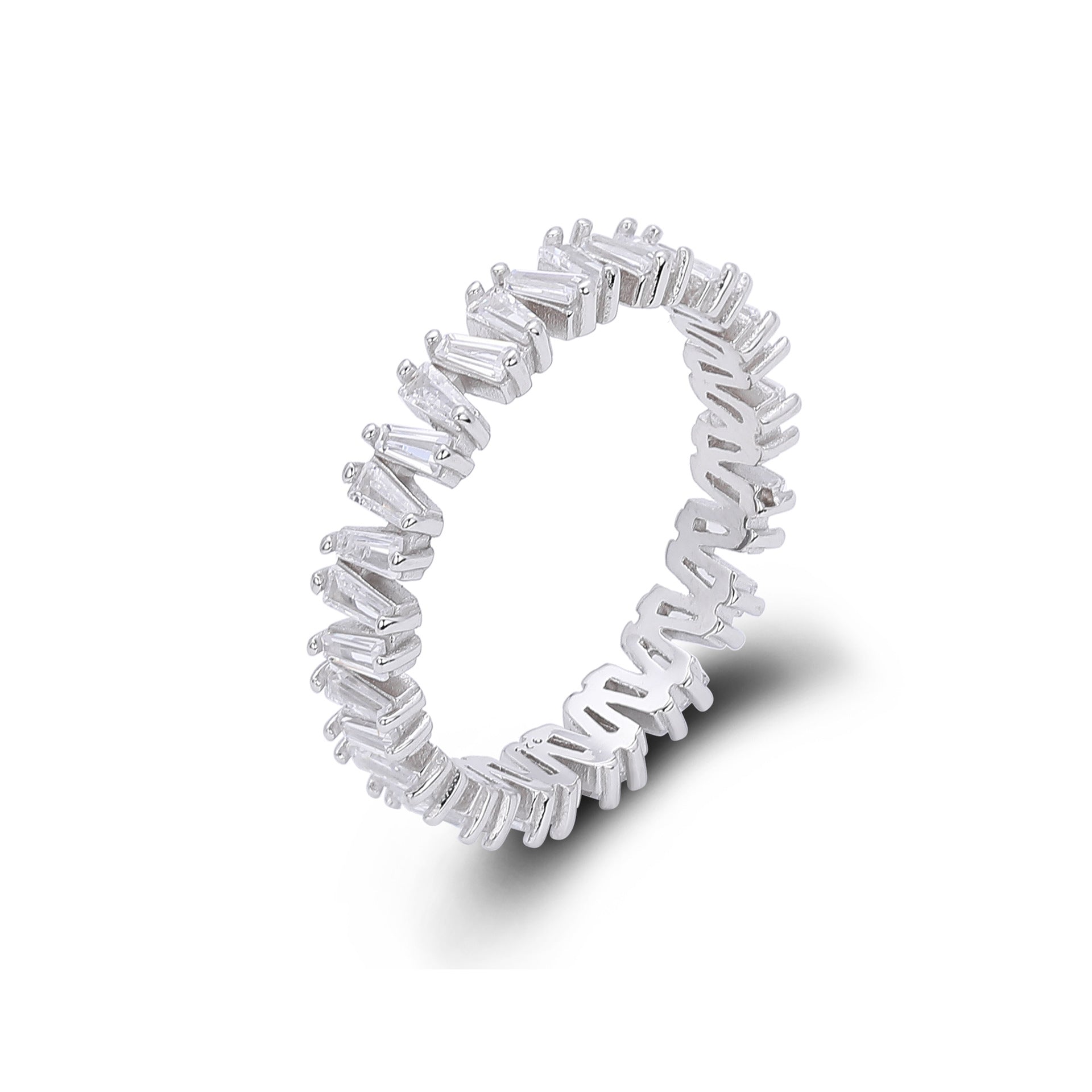 Damen Ring mit funkelndem Zirkonbesatz und hochwertigem 925 Sterling Silber Shop Nory