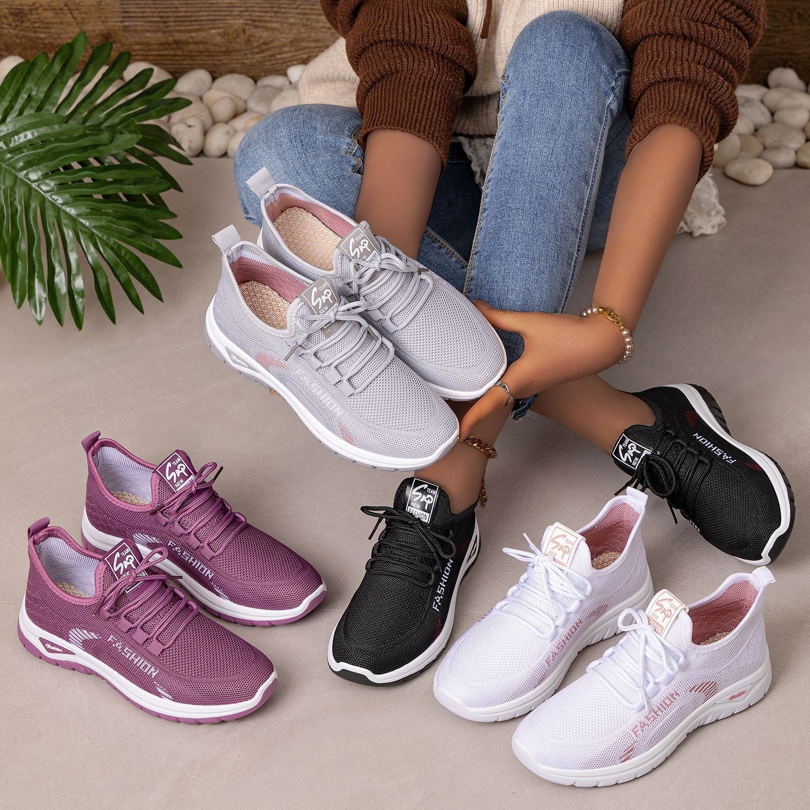 Damen Atmungsaktive und bequeme Sport-Sneaker
