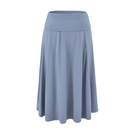 Damen Weicher Jersey‑Maxirock mit Umschlagbund und weit schwingender A‑Linie Shop Nory