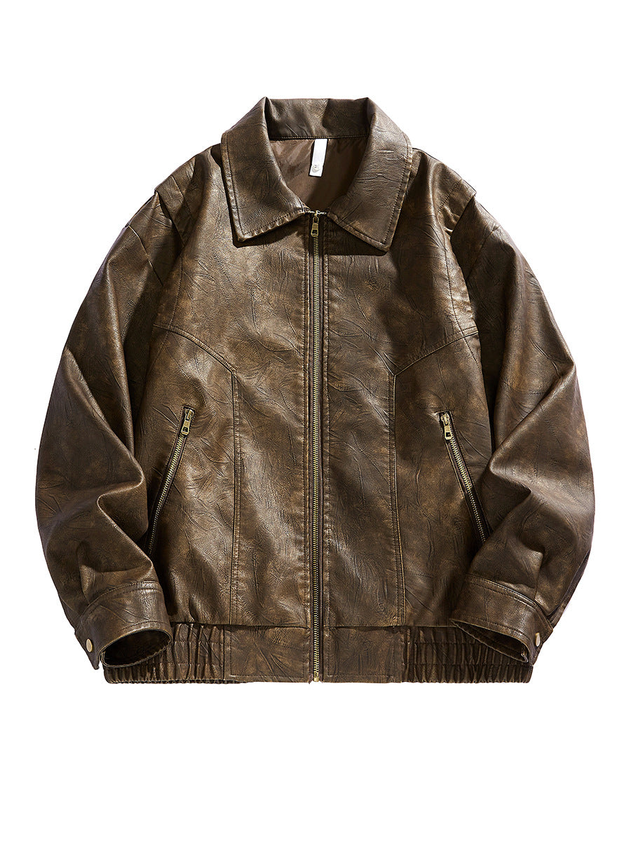 Herren kurz geschnittene jacke mit elastischem Bund und Taschen