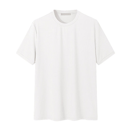 Unisex nan geripptes weit geschnittenes T-Shirt aus Baumwollmix