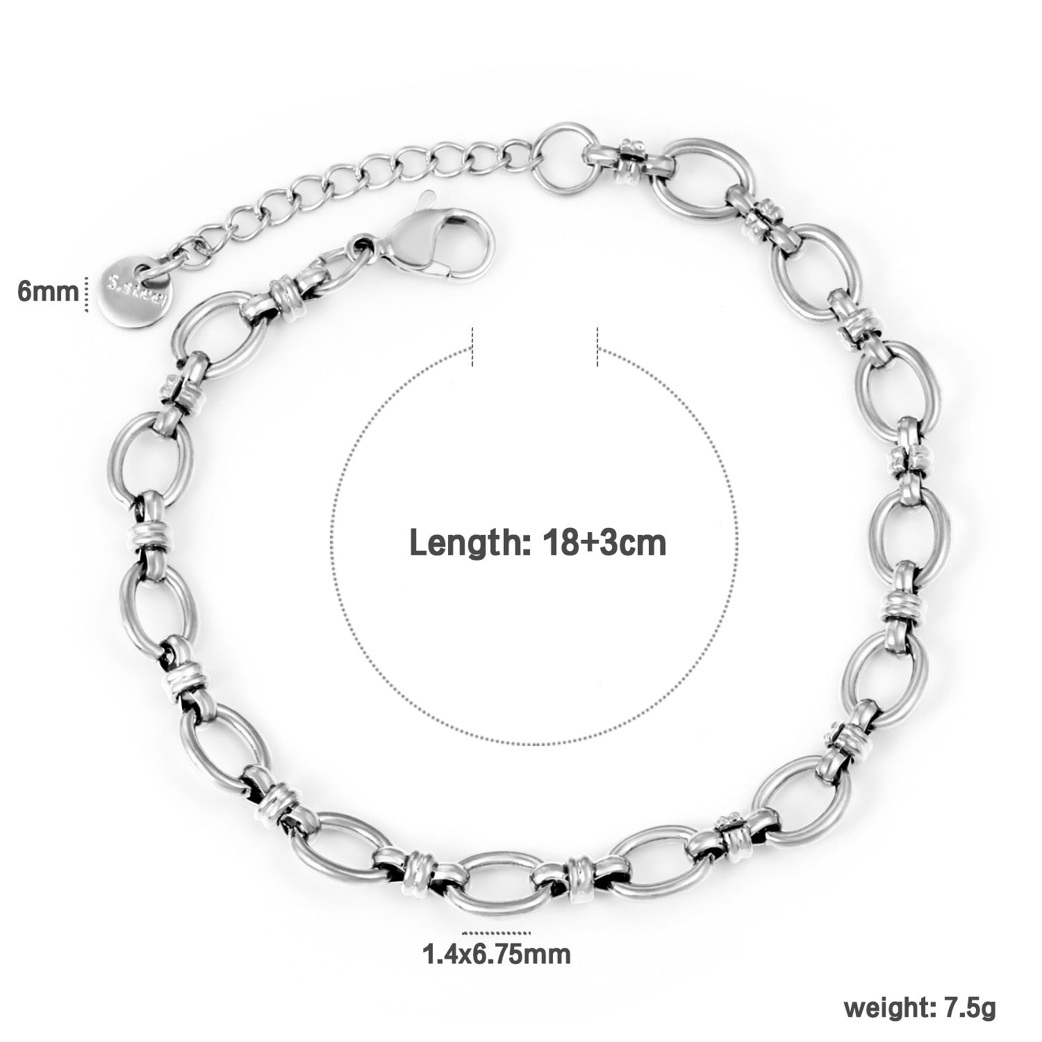 Damen Armband mit elegantem Gliederdesign Shop Nory
