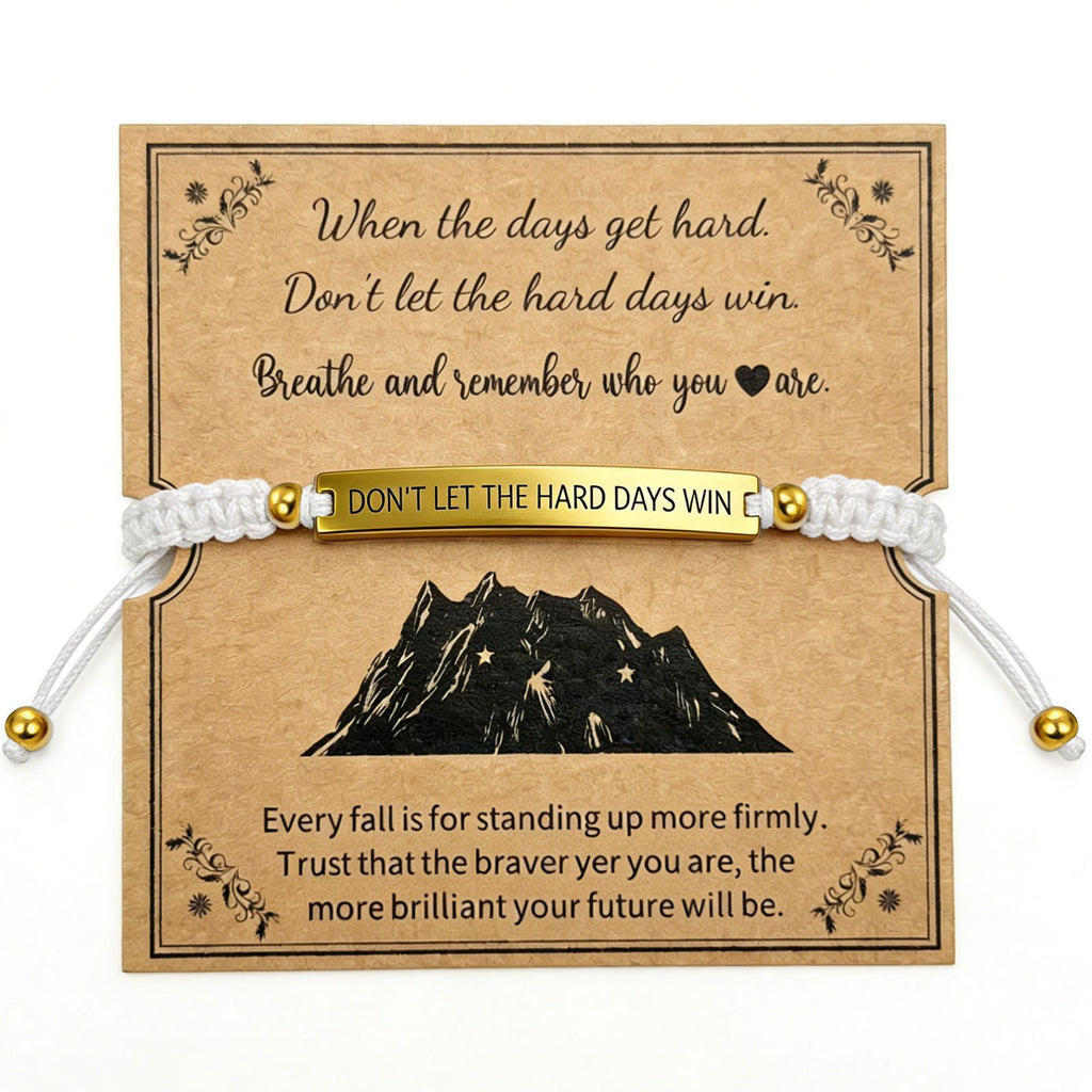 Damen Motivationsarmband mit verstellbarem Knoten und inspirierendem Spruch Shop Nory
