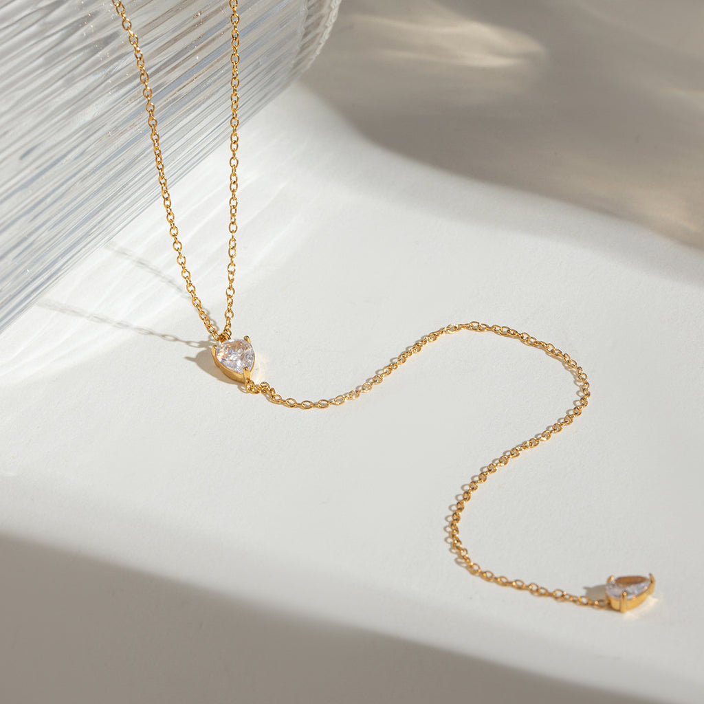 Damen Halskette mit elegantem Herzanhänger und verlängerbarem Design Shop Nory