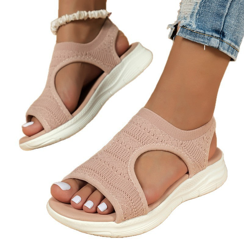 Damen Komfortable und atmungsaktive Sommerschuhe mit elastischen Einsätzen