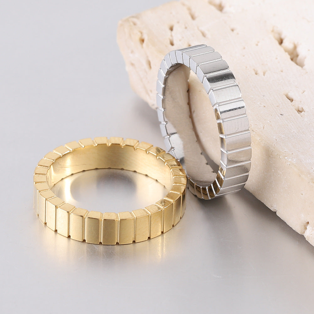 Damen flexibler Edelstahlring im modernen Design Shop Nory