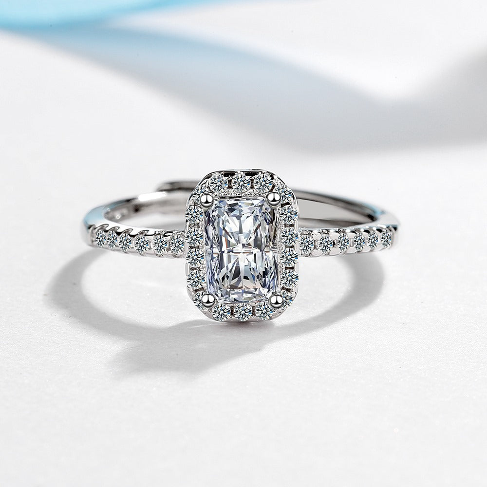 Damen Funkelnder Verlobungsring mit eleganter Zirkonia-Verzierung Shop Nory